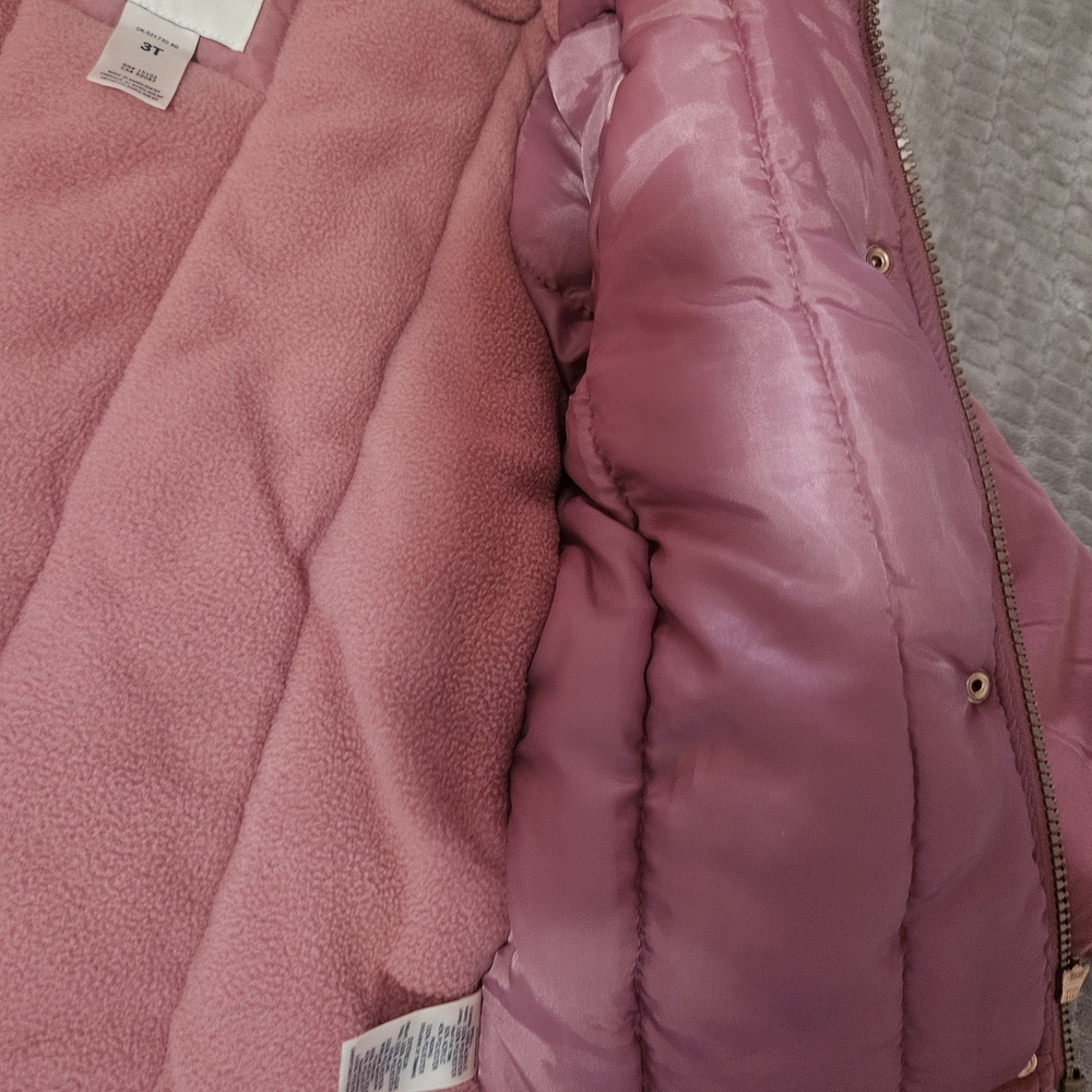 OshKosh B'gosh Pink Kids Jacket with Faux Fur Hood - Picture 5 of 16